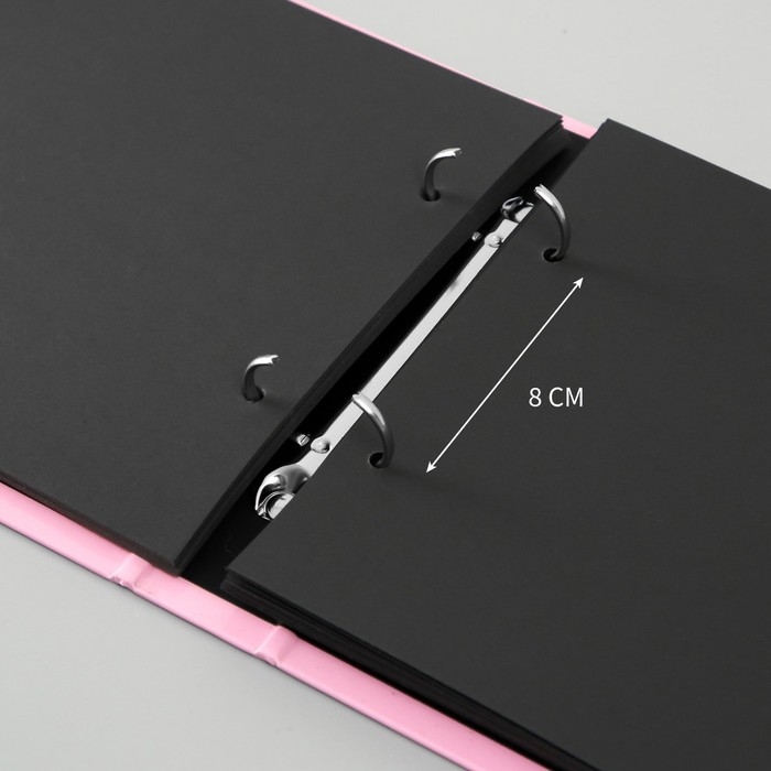 Фотоальбом 25 листов (уголки+кольца)  Фотоальбом 25 листов (уголки+кольца) "Признание в любви" тиснение 19х27х3 см