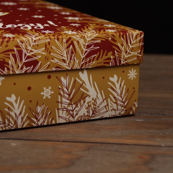 Новый год. Коробка подарочная новогодняя складная, крышка-дно Новый год. Коробка подарочная новогодняя складная, крышка-дно "Счастья В Новом Году" 30 х 30 х 8 см