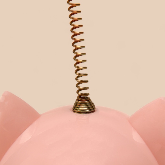 Игрушка-неваляшка  Игрушка-неваляшка "Перьевой взрыв" для кошек, 20 см, розовая