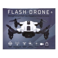 Квадрокоптер FLASH DRONE, камера 480P, Wi-Fi, с сумкой, цвет белый