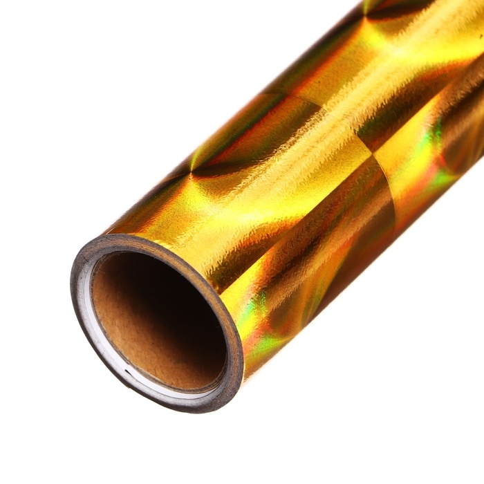 Пленка самоклеющаяся голография золотая Лучи 0,45м х3м 3мкр Пленка самоклеющаяся голография золотая Лучи 0,45м х3м 3мкр