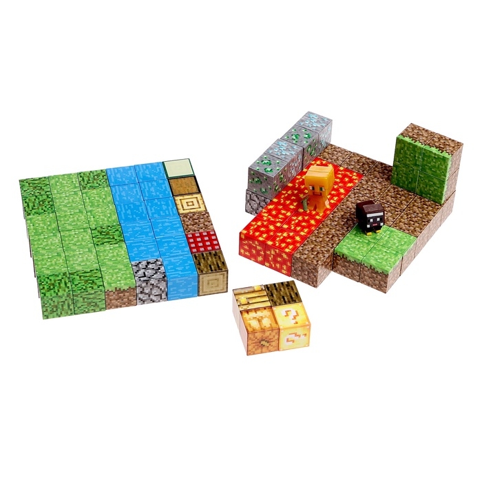 Конструктор UNICON «Магнитные кубики. Мой мир», 2 фигурки, 80 деталей Конструктор UNICON «Магнитные кубики. Мой мир», 2 фигурки, 80 деталей