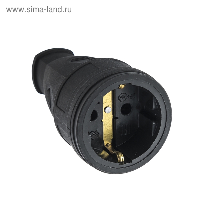 Розетка переносная РА 16-005, 16 А, 250 В, IP20, с з/к, без заглушки, каучук, черная Розетка переносная РА 16-005, 16 А, 250 В, IP20, с з/к, без заглушки, каучук, черная