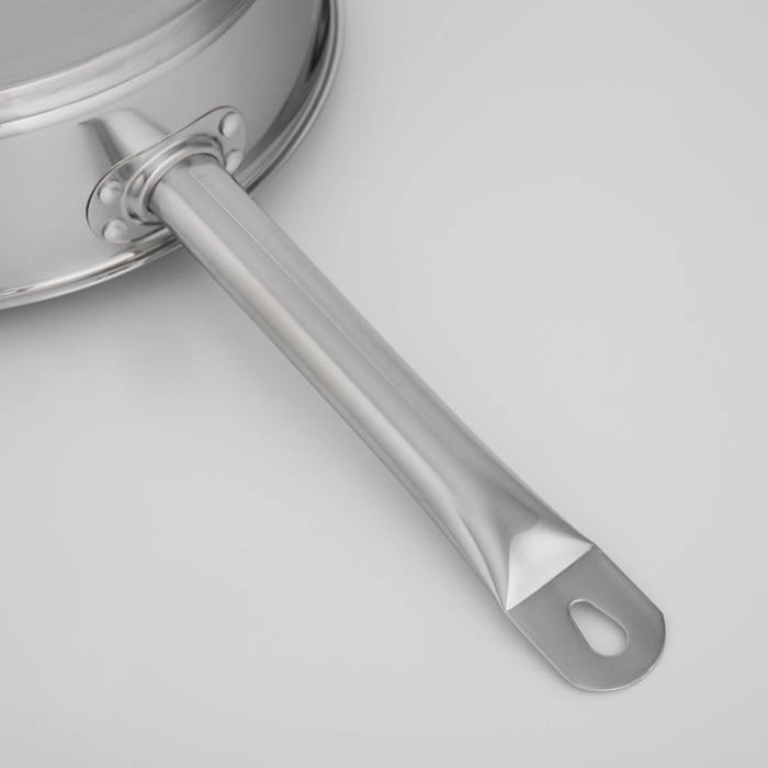 Сковорода «Общепит», d=28 см, h=7,5 см, корпус 0,6 мм, дно ТРС 3,5 мм, индукция Сковорода «Общепит», d=28 см, h=7,5 см, корпус 0,6 мм, дно ТРС 3,5 мм, индукция