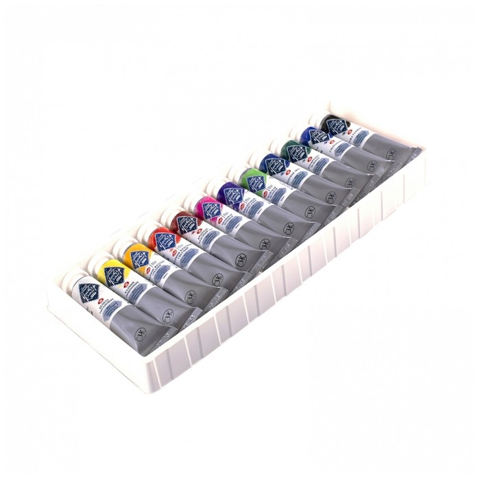 Краски темперные, набор 12 цветов х 18 мл, ЗХК  Краски темперные, набор 12 цветов х 18 мл, ЗХК "Мастер Класс" Колористика. Яркая палитра, 16412282