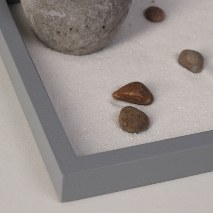 Сад Дзен  Сад Дзен "Ганеша у храма" серый, песок+камни+аромапалочка+колокол 16х22х18,5 см