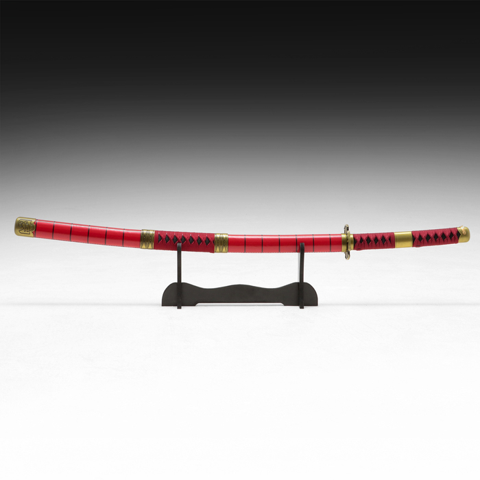 Сувенирное оружие «Катана», малиновые, в полоску ножны, вставка с обвязкой, 100см Сувенирное оружие «Катана», малиновые, в полоску ножны, вставка с обвязкой, 100см