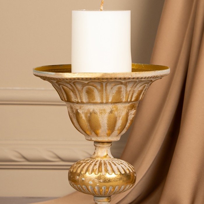 Подсвечник металл «Ярусы» для одной свечи 16 х 16 х 25 см