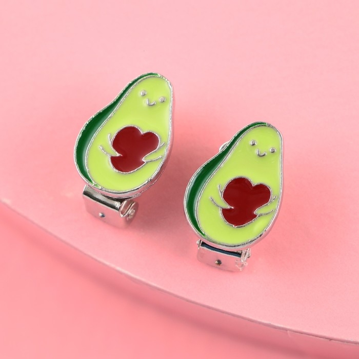 Серьги клипсы детские «Авакадного настроения» Серьги клипсы детские «Авакадного настроения»