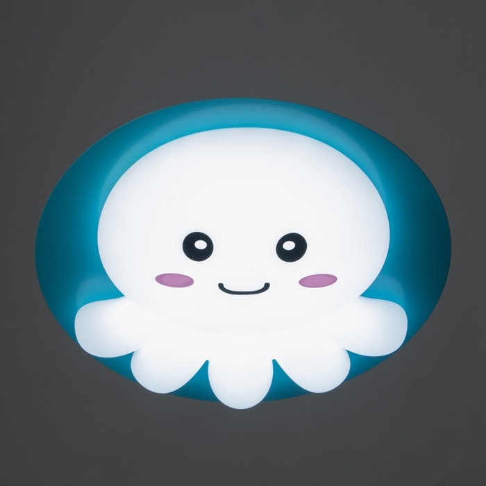 Люстра с ПДУ Люстра с ПДУ "Осьминожка" 1хLED 92Вт 3000-6000К синий 47х47х8,5 см BayerLux