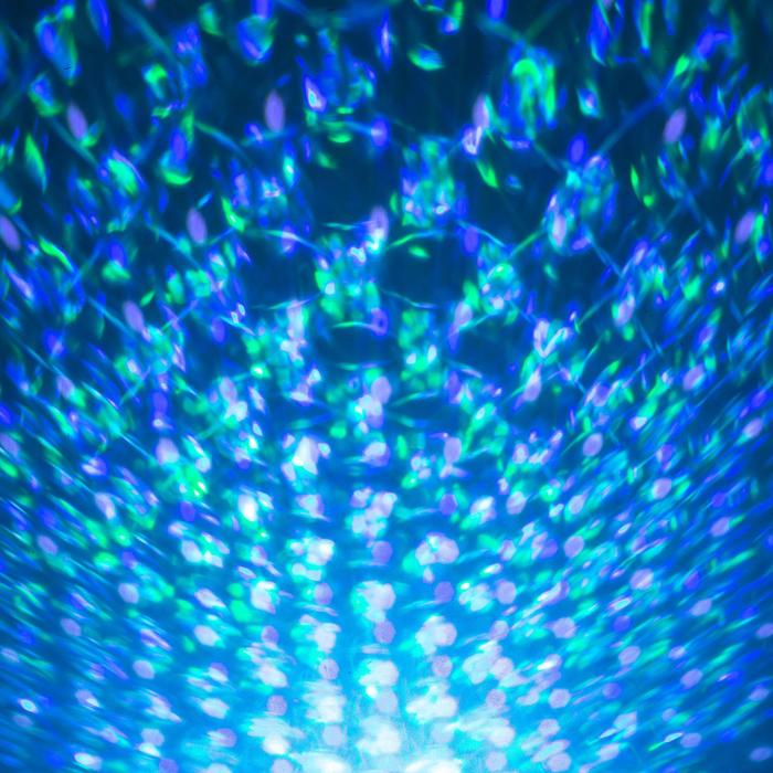 Световой прибор «Волны» 10.5 см, лазер, динамик, пульт ДУ, свечение мульти, 5 В Световой прибор «Волны» 10.5 см, лазер, динамик, пульт ДУ, свечение мульти, 5 В