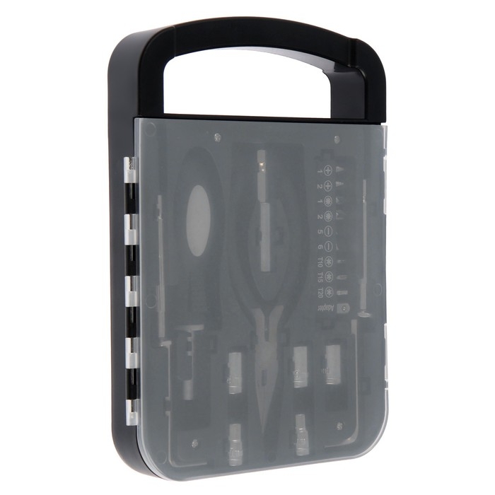 Набор инструментов ТУНДРА, подарочный пластиковый кейс, 22 предмета Набор инструментов ТУНДРА, подарочный пластиковый кейс, 22 предмета