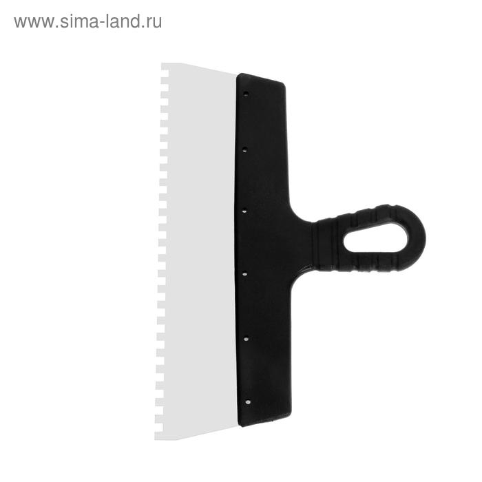 Шпатель зубчатый ЛОМ, 300 мм, зуб 6 мм, нержавеющая сталь Шпатель зубчатый ЛОМ, 300 мм, зуб 6 мм, нержавеющая сталь