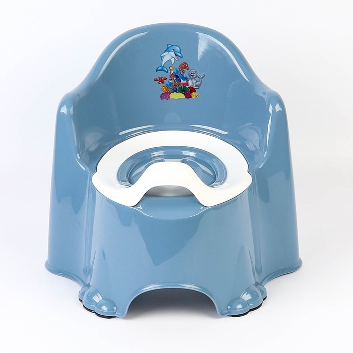 Горшок детский антискользящий «Комфорт» с крышкой, съёмная чаша, цвет голубой Горшок детский антискользящий «Комфорт» с крышкой, съёмная чаша, цвет голубой