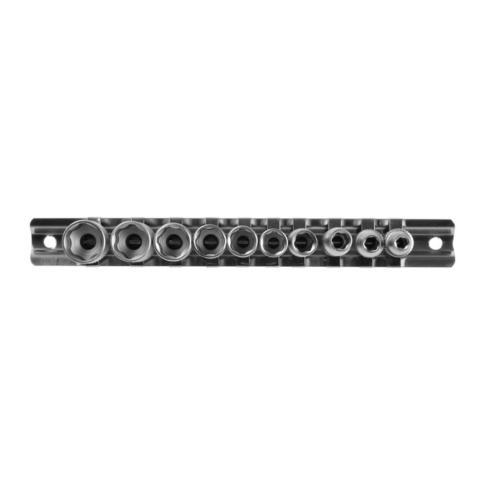 Набор торцевых головок SuperLock ЕРМАК 736-114, CrV, 1/4", 4 - 13 мм, 10 предметов