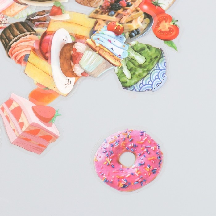 Наклейки для творчества Наклейки для творчества "Легкий десерт" ПВС набор 50 шт 3х2 см