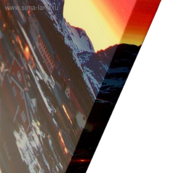 Модульная картина  Модульная картина "Горный хребет" (3-35х35) 35х105 см