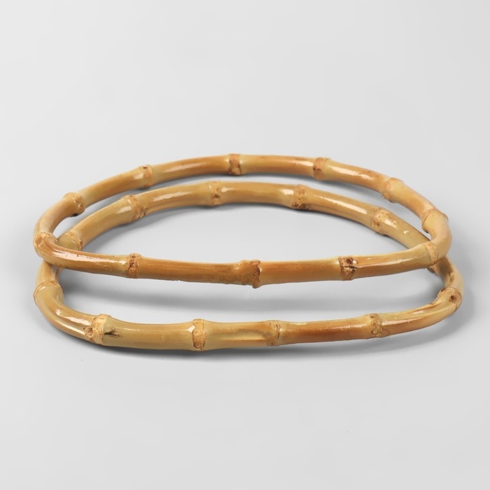 Ручки для сумки, 2 шт, бамбук, 17 × 12 см, толщина 0,8 см Ручки для сумки, 2 шт, бамбук, 17 × 12 см, толщина 0,8 см