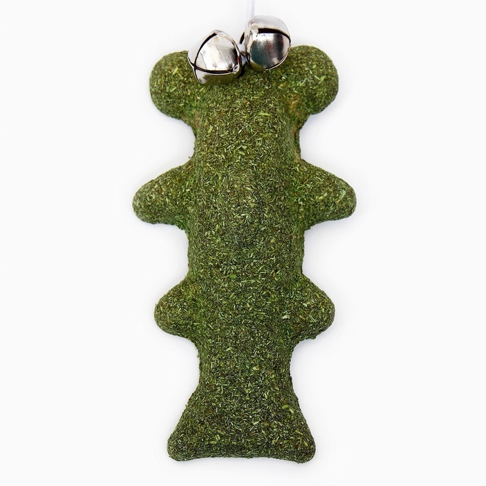 Игрушка - дразнилка для кошек из кошачьей мяты  Игрушка - дразнилка для кошек из кошачьей мяты "Рыба-молот", с кольцом на палец, 8,5 см