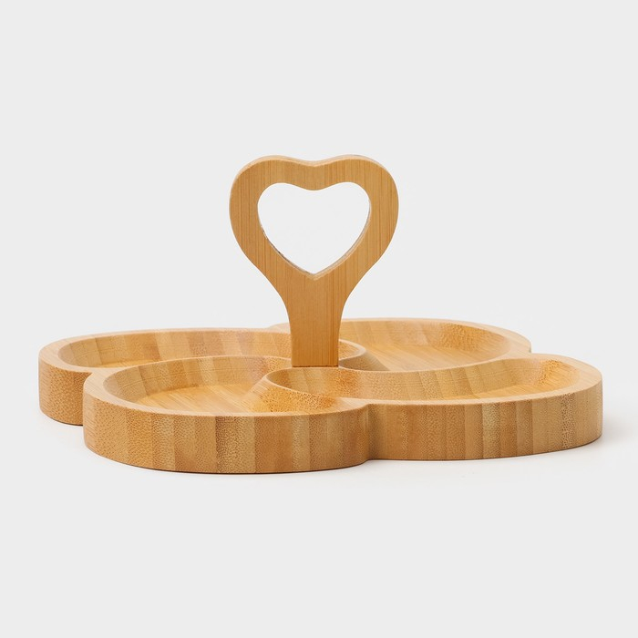 Менажница Доляна «Вертиго», 19,5×19,5 см, бамбук Менажница Доляна «Вертиго», 19,5×19,5 см, бамбук