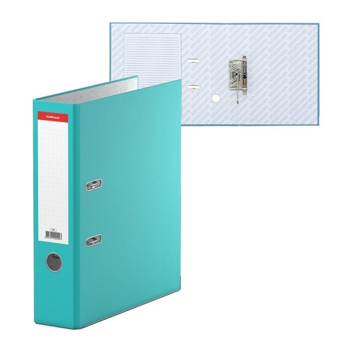 Папка-регистратор А4, 70 мм, ErichKrause, Standard, бумвинил, с этикеткой на корешке, нижний металлический кант, бирюзовая Папка-регистратор А4, 70 мм, ErichKrause, Standard, бумвинил, с этикеткой на корешке, нижний металлический кант, бирюзовая
