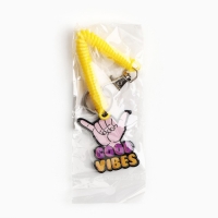 Брелок для ключей на резинке «Good vibes», 4.5 х 5 см