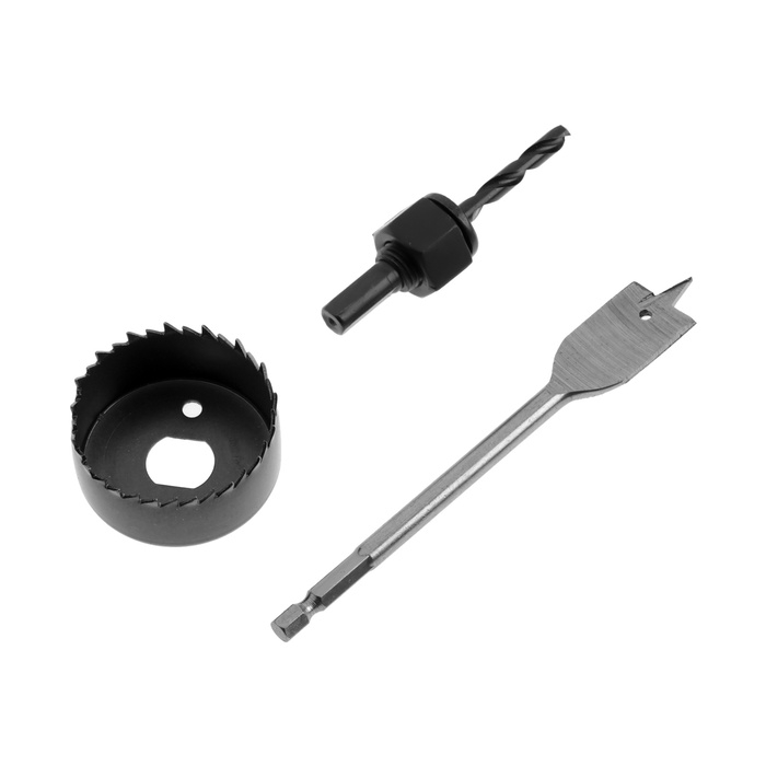 Набор для установки врезных замков ТУНДРА, сверло перовое 22 мм, пила кольцевая 54 мм Набор для установки врезных замков ТУНДРА, сверло перовое 22 мм, пила кольцевая 54 мм