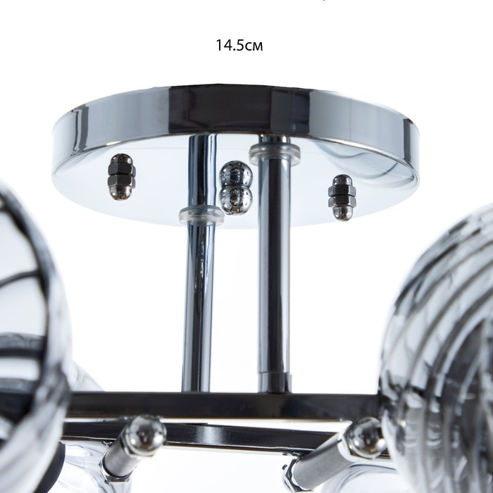 Люстра Люстра "Кириена" 6хЕ27 40Вт чёрно-хромовый 70х70х27 см BayerLux