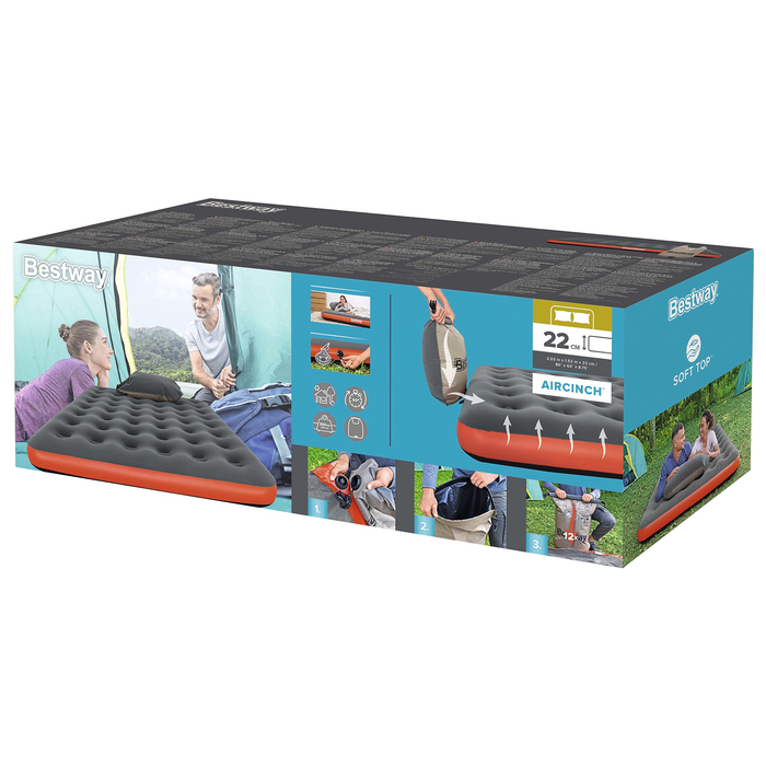 Матрас надувной Roll & Relax, 203 x 152 x 22 см, 67703 Bestway Матрас надувной Roll & Relax, 203 x 152 x 22 см, 67703 Bestway