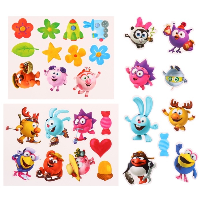 Игра развивающая на липучках Игра развивающая на липучках "Изучаем цвета", Смешарики