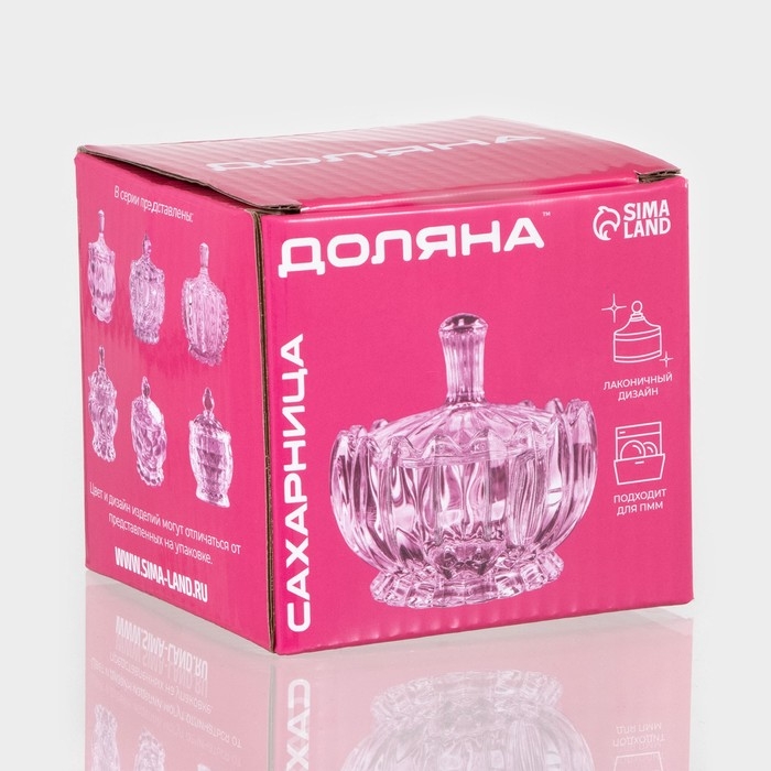Сахарница стеклянная Доляна «Любава», 250 мл, 10×10,5 см