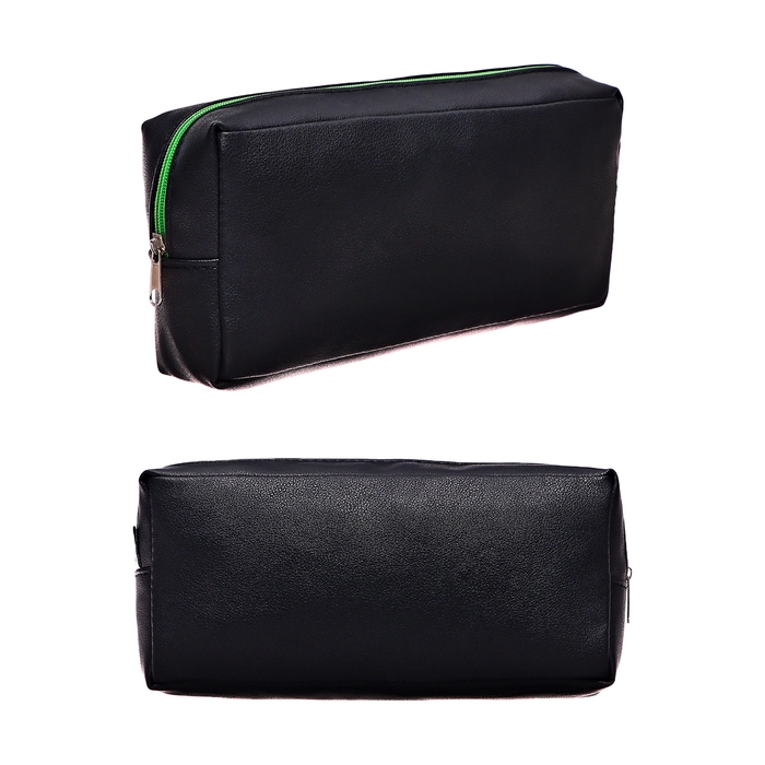 Пенал мягкий, 1 отделение, 90 х 200 х 50 см, объёмный, искусственная кожа, Calligrata Пенал мягкий, 1 отделение, 90 х 200 х 50 см, объёмный, искусственная кожа, Calligrata "Черно-зеленый стиль"