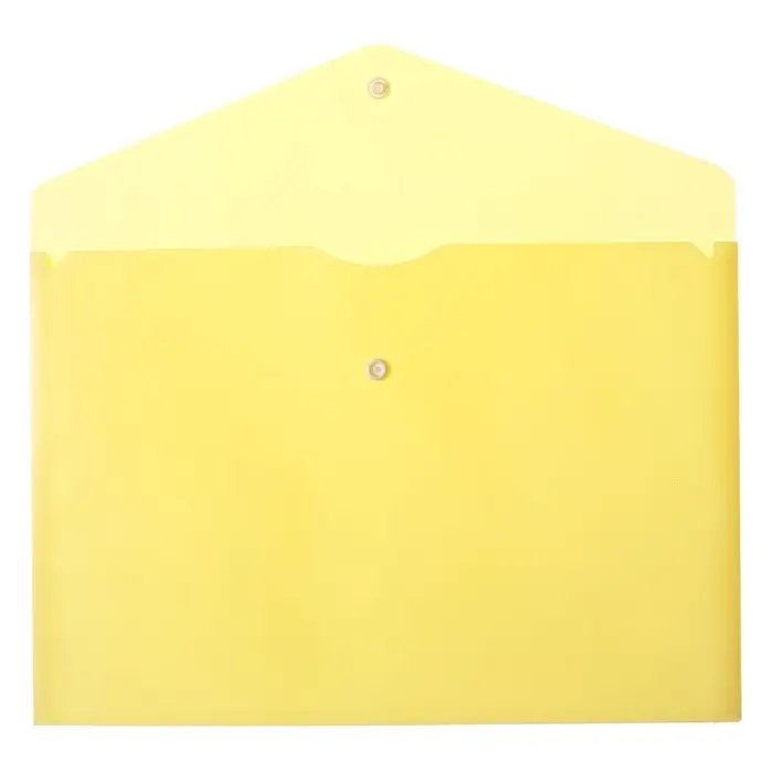 Папка-конверт на кнопке А4, 180 мкм, Calligrata Pastel, глянцевая, полупрозрачная, микс