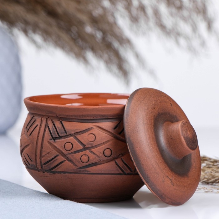 Горшок керамический для запекания  Горшок керамический для запекания "Аппетитный" молочение / 0,3л