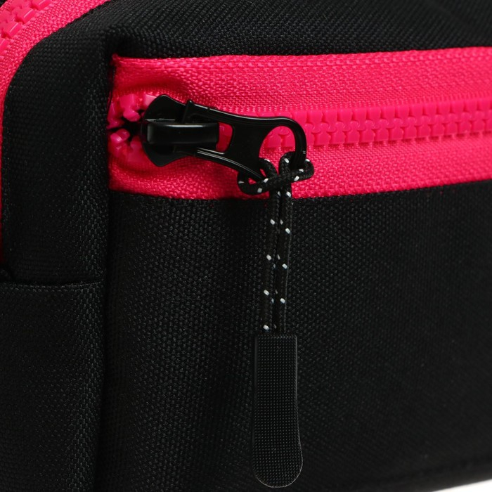 Пенал мягкий, 2 отделения, объёмный, 100 х 210 х 50 мм, Erich Krause, Black&Pink 48999 Пенал мягкий, 2 отделения, объёмный, 100 х 210 х 50 мм, Erich Krause, Black&Pink 48999