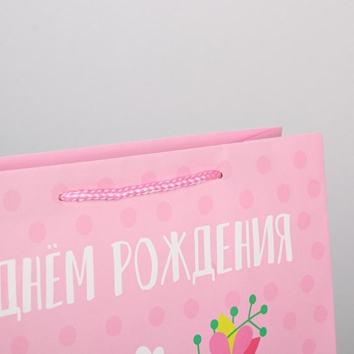 Пакет подарочный ламинированный, упаковка, «С Днём Рождения», L 28 х 38 х 9 см Пакет подарочный ламинированный, упаковка, «С Днём Рождения», L 28 х 38 х 9 см