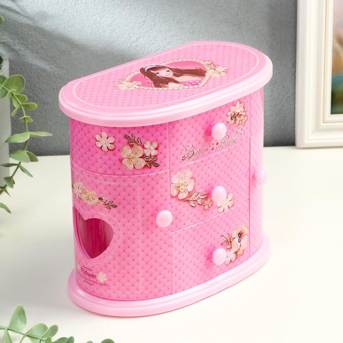 Шкатулка музыкальная механическая Шкатулка музыкальная механическая "Комод принцессы" розовая 17,5.20х11 см