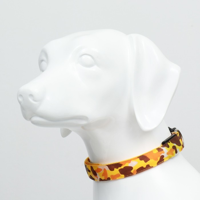 Ошейник с подсветкой Милитари 3 режима свечения размер XL, ОШ 60-70 х 2,5 см жёлтый Ошейник с подсветкой Милитари 3 режима свечения размер XL, ОШ 60-70 х 2,5 см жёлтый