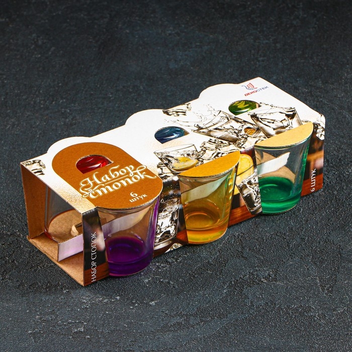 Набор стопок «Микс», 50 мл, 6 шт Набор стопок «Микс», 50 мл, 6 шт