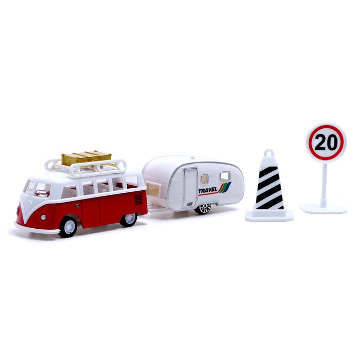 Машина металлическая «Большое путешествие», инерция, с прицепом, МИКС Машина металлическая «Большое путешествие», инерция, с прицепом, МИКС