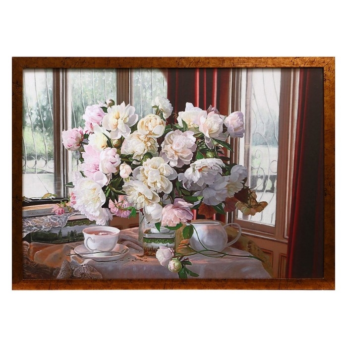 Картина  Картина "Букет на столе" 56*76 см, рама микс