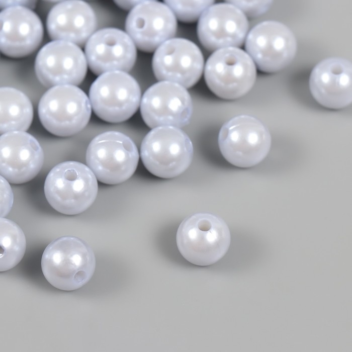 Набор бусин Набор бусин "Жемчуг" d 10 мм, 250 гр, светло-серый