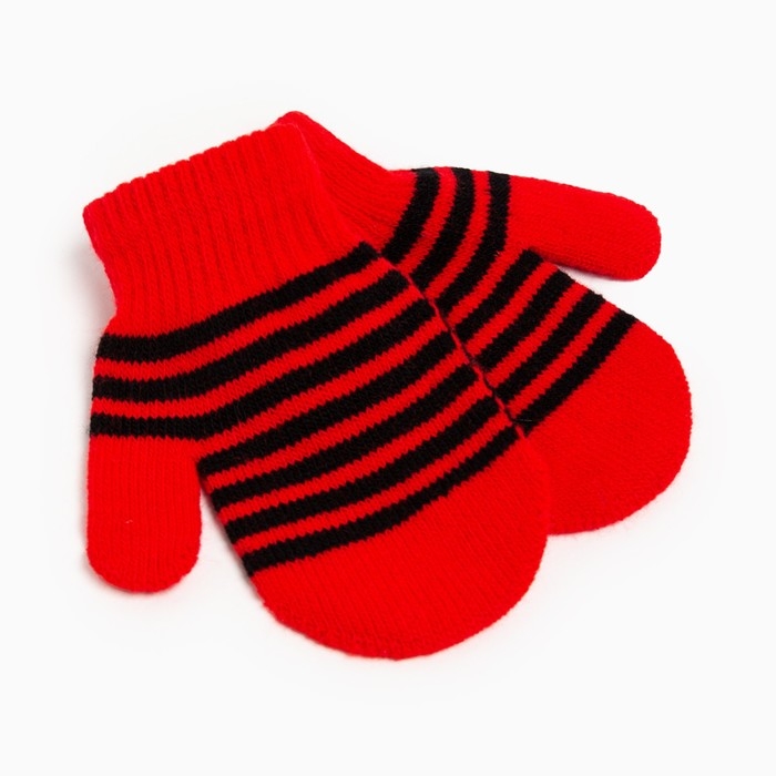 Варежки детские однослойные MINAKU,цв. красный/черный, р-р 12-14 (13-14 см) Варежки детские однослойные MINAKU,цв. красный/черный, р-р 12-14 (13-14 см)