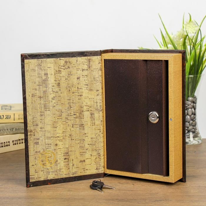 Сейф-книга дерево Сейф-книга дерево "Эпоха искусства" тиснение золотом 26х17х5 см