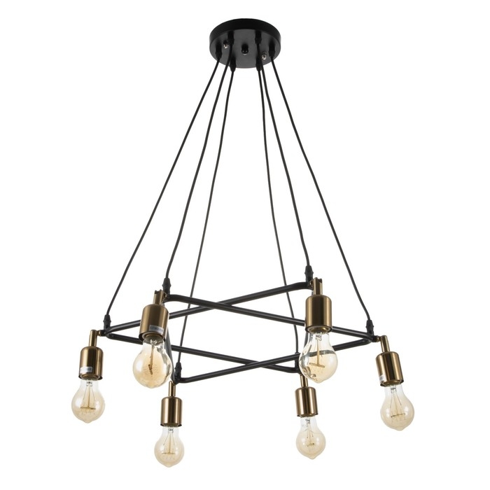 Люстра "Техно" 6хЕ27 черный 65х65х100 см BayerLux
