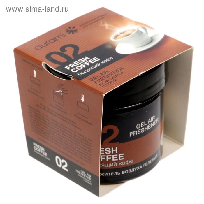 Ароматизатор Гелевый в банке «02 Бодрящий кофе» (25), GEL-02 Ароматизатор Гелевый в банке «02 Бодрящий кофе» (25), GEL-02