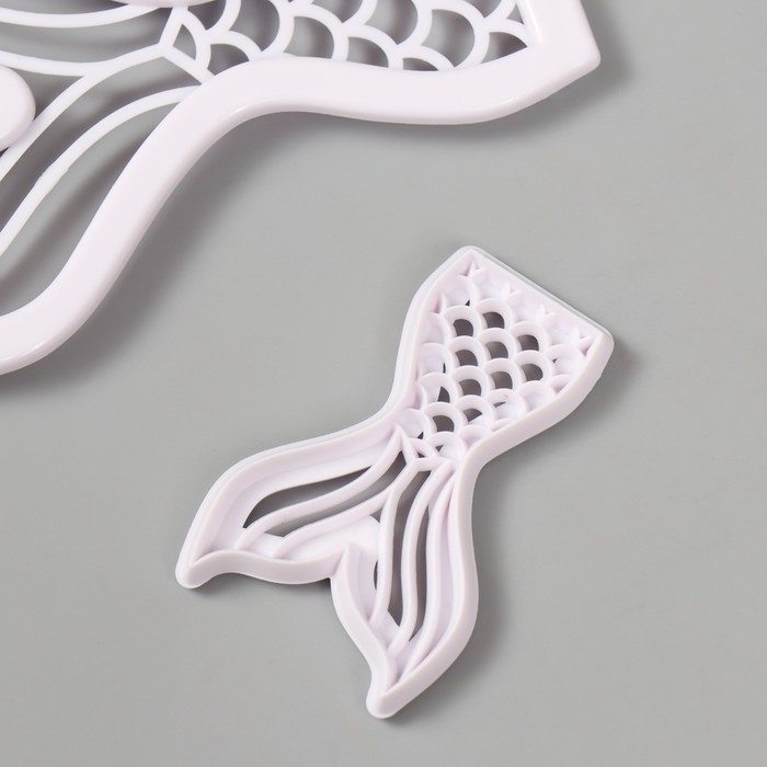 Каттеры для полимерной глины  Каттеры для полимерной глины "Хвост русалки" набор 2 шт 4х6 см 7,2х11,2 см