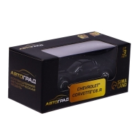 Машина металлическая CHEVROLET CORVETTE C6-R, 1:64, цвет чёрный