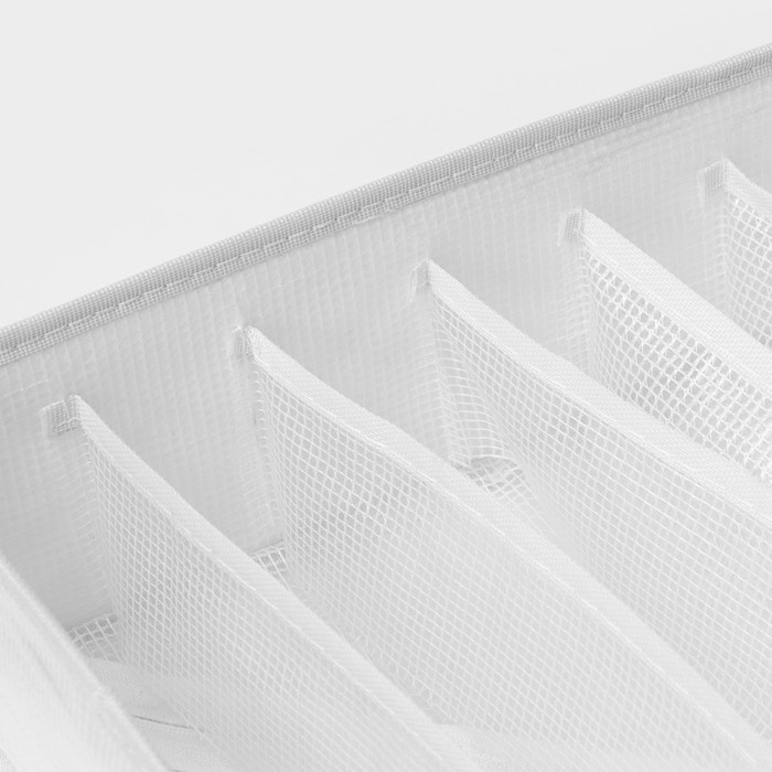 Органайзер для хранения белья LaDо́m, 7 ячеек, 32×32×10 см, цвет белый Органайзер для хранения белья LaDо́m, 7 ячеек, 32×32×10 см, цвет белый