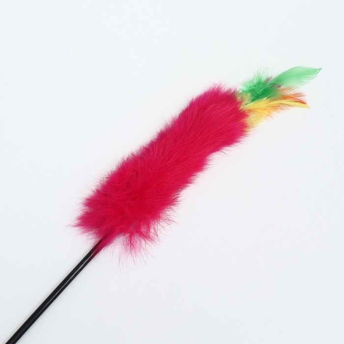 Дразнилка меховая  Дразнилка меховая "Камыш", розовая